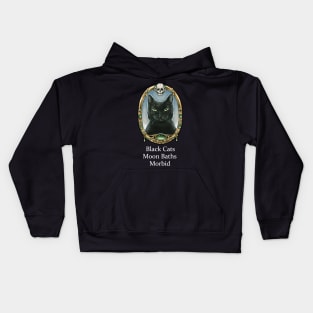 Black Cats, Moon Baths, Morbid Kids Hoodie